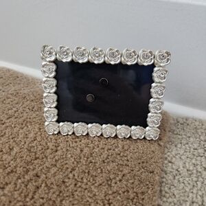 Silver Roses Rhinestones Wallet Size Photo Frame From Aaron Brothers